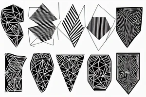 geometric shapes tattoo idea