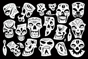 missing teeth tattoo idea