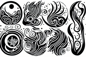 moon under the water tattoo idea