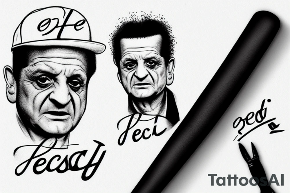 Joe Pesci with a baseball bat tattoo idea