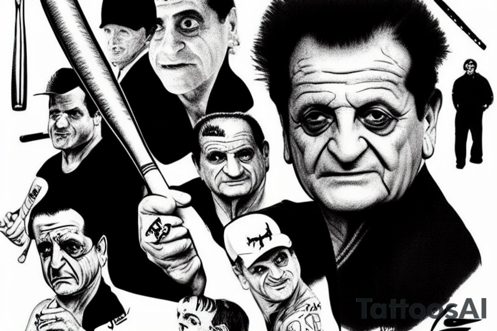 Joe Pesci with a baseball bat tattoo idea