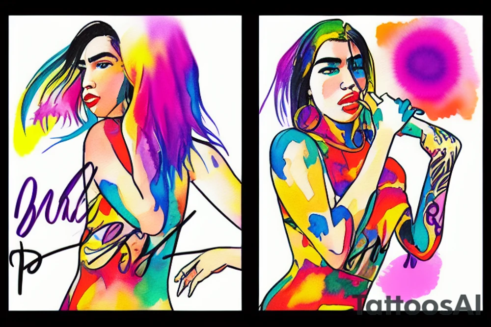 Dua Lipa dancing tattoo idea