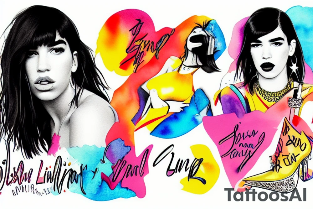 Dua Lipa dancing tattoo idea