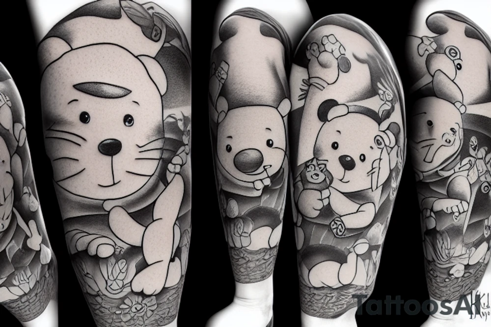 vinni the Pooh and Kristopher Robin tattoo idea