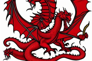red dragon drinking cola tattoo idea