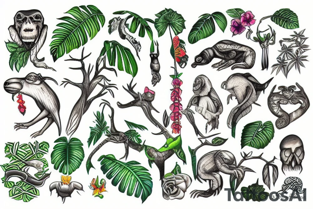 rainforest tattoo idea