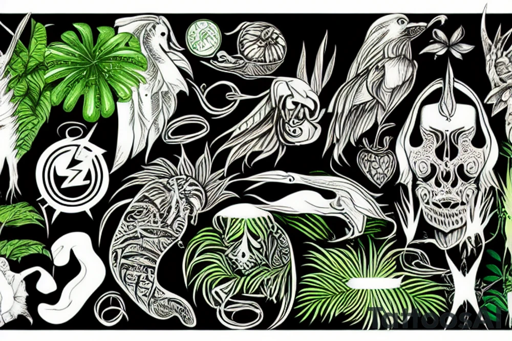 rainforest tattoo idea