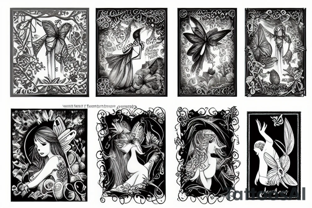 rain forest fairy tale tattoo idea