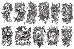rain forest fairy tale tattoo idea