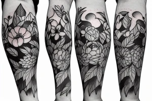 garden foliage peonies jewels forest tattoo full back howls moving castle tattoo idea