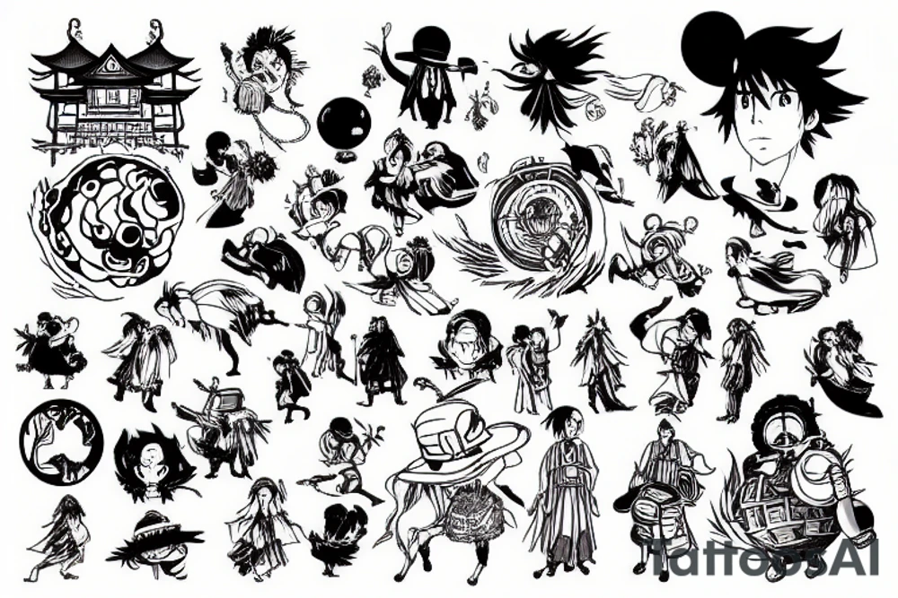 full back howls moving castle tattoo idea