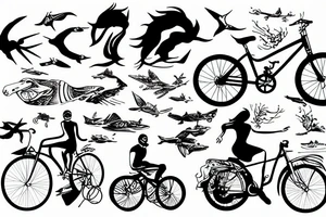 Swim bike run tattoo idea