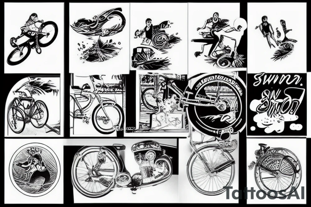 Swim bike run tattoo idea
