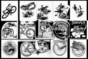 Swim bike run tattoo idea