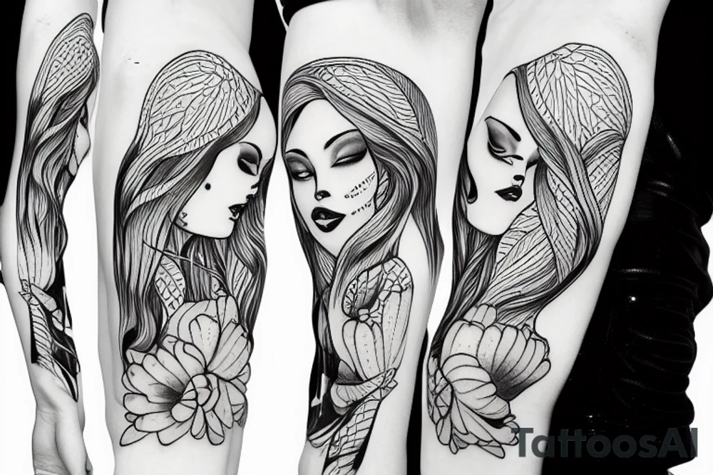 Woman Swim bike run tattoo idea