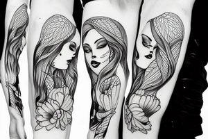 Woman Swim bike run tattoo idea