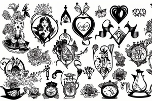 Alice in wonderland tattoo idea