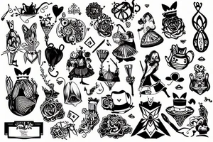 Alice in wonderland tattoo idea
