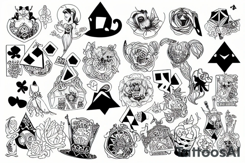 Alice in wonderland tattoo idea