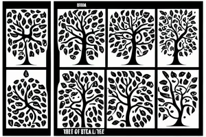 Tree of life with DNA strand break apart into little birds tattoo idea