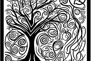 Tree of life with DNA strand coming out of the roots tattoo idea