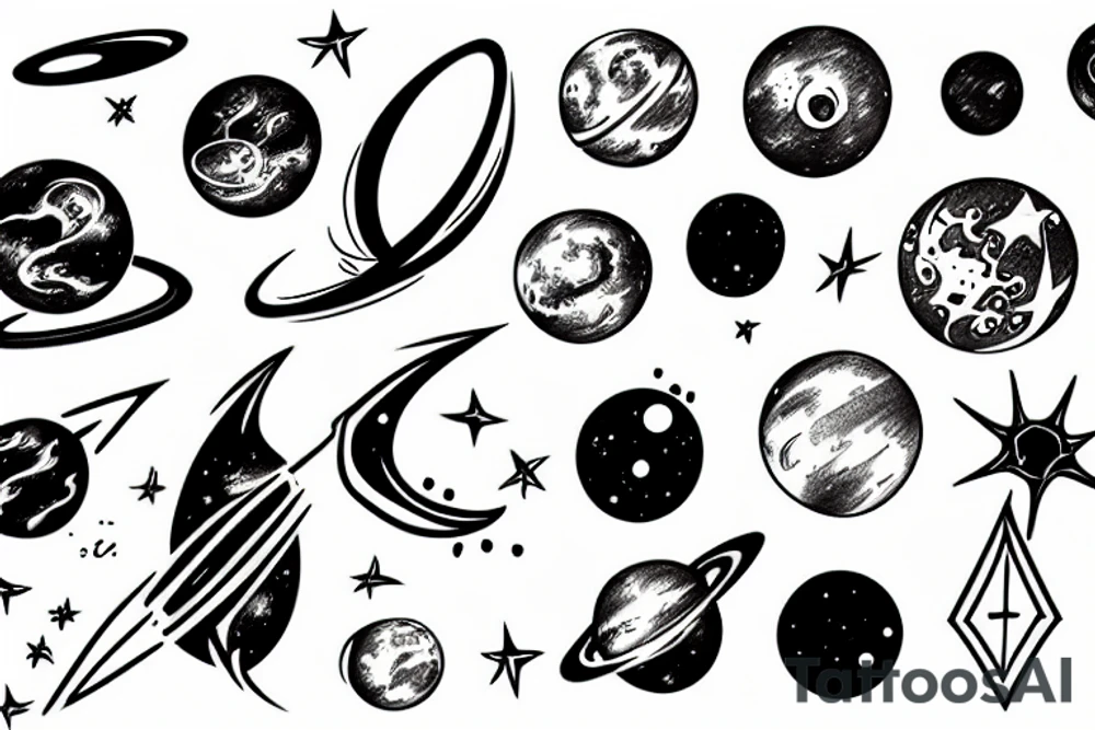 space tattoo idea