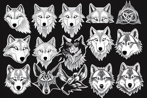 Wolf in nature tattoo idea