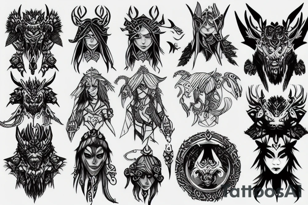 world of warcraft wow druid blizzard tattoo idea