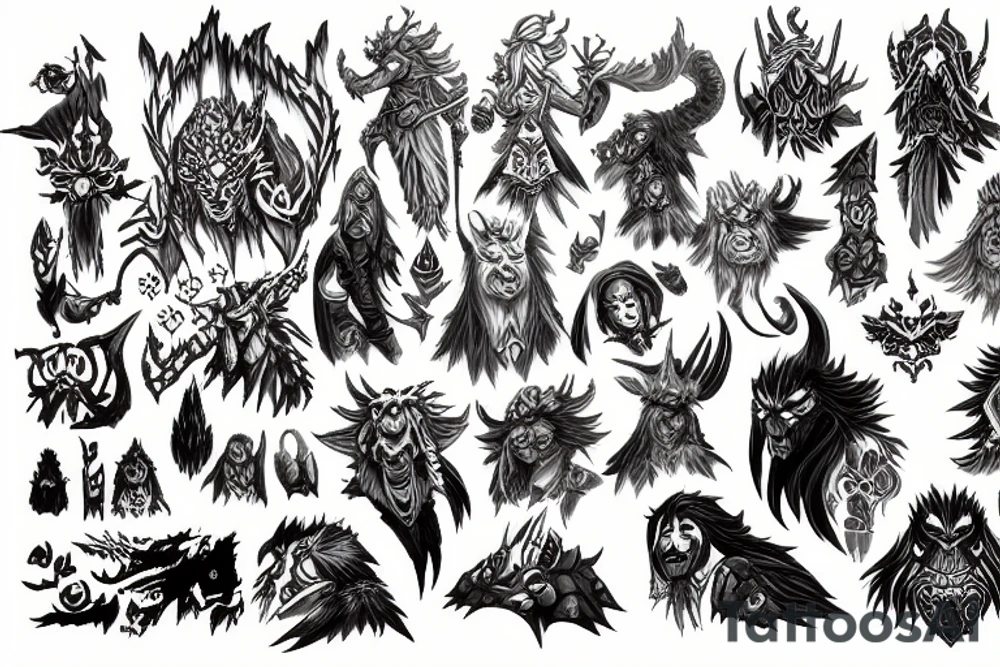 world of warcraft wow druid blizzard tattoo idea