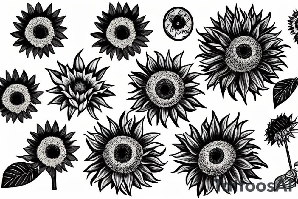 sunflower tattoo idea