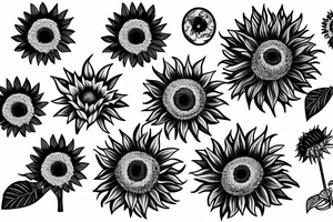 sunflower tattoo idea
