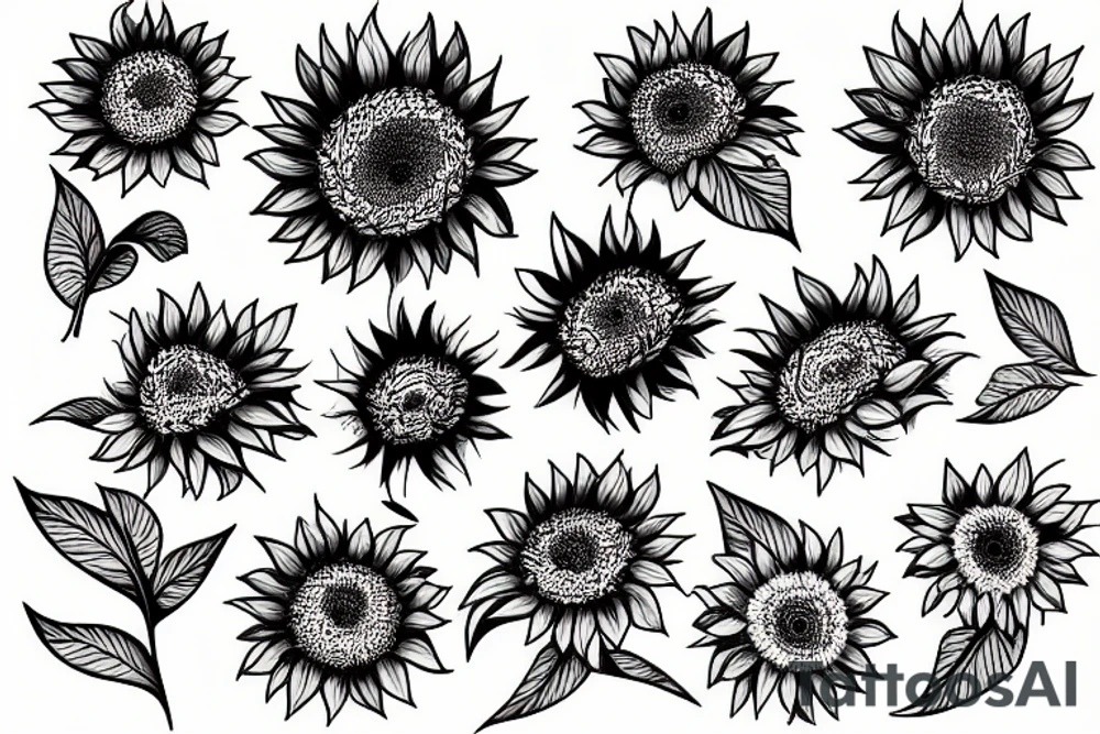sunflower tattoo idea