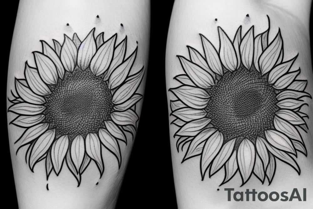 sunflower tattoo idea