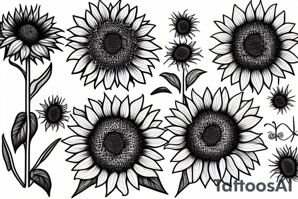 sunflower tattoo idea