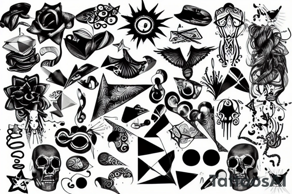 Points, hip tattoo idea