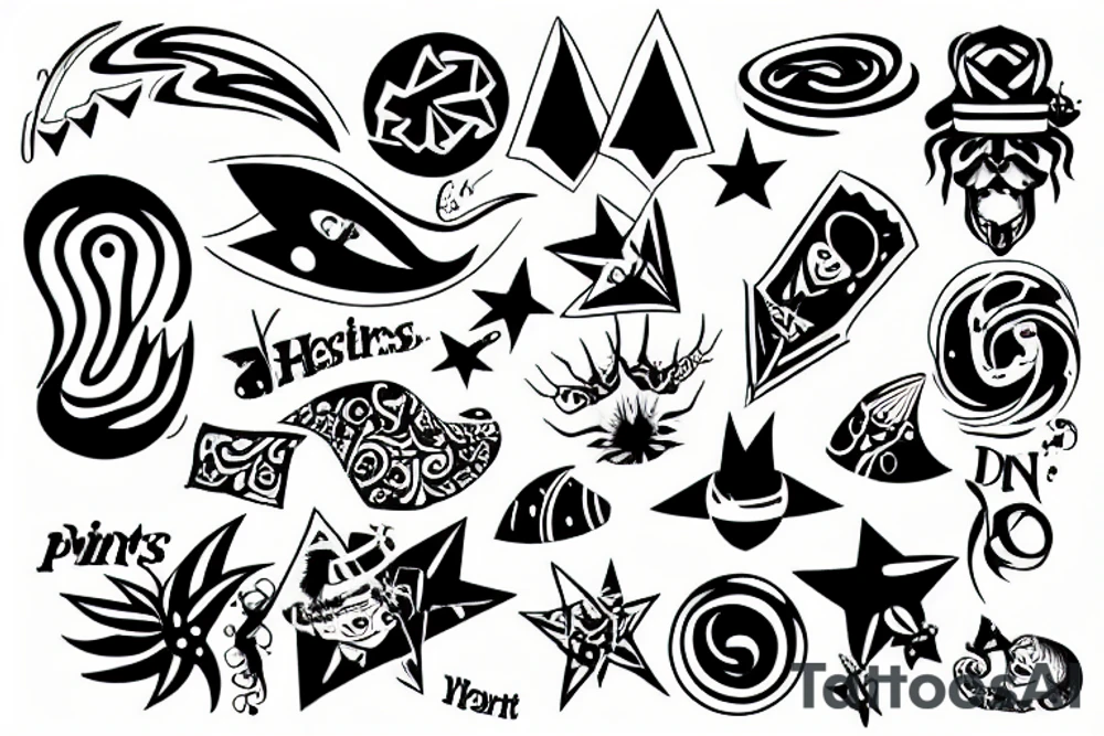 Points, hip tattoo idea