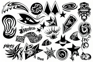 Points, hip tattoo idea