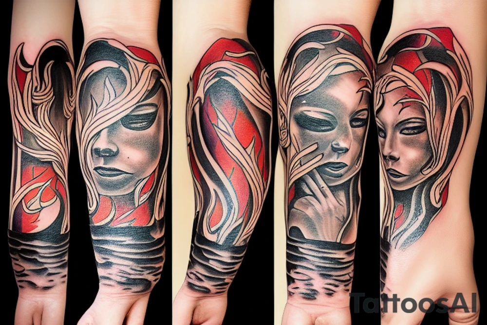 Fire hand finder tattoo idea