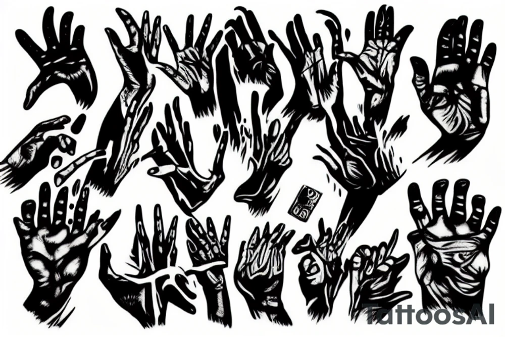 Fire hand finder tattoo idea