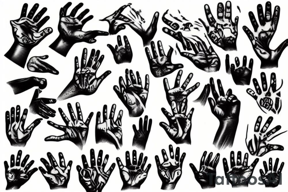 Fire hand finder tattoo idea