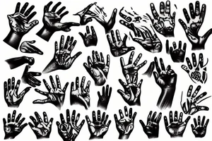 Fire hand finder tattoo idea