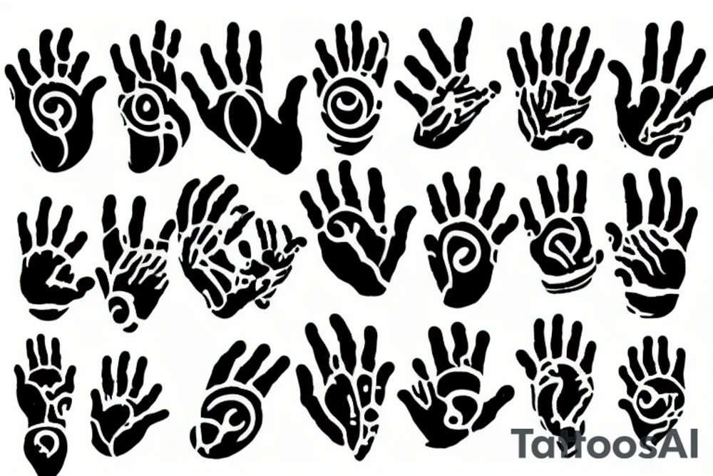Fire hand tattoo idea