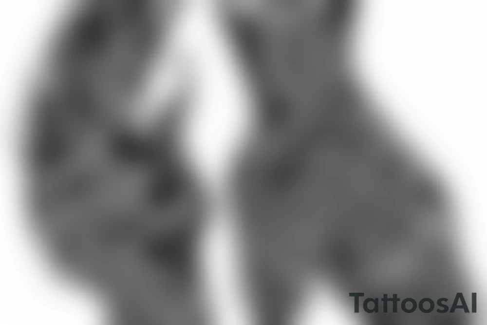 Fire hand tattoo idea