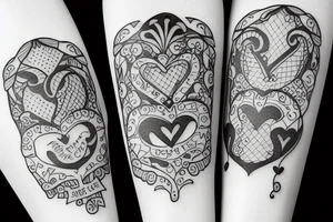 couples love j and s forever tattoo idea