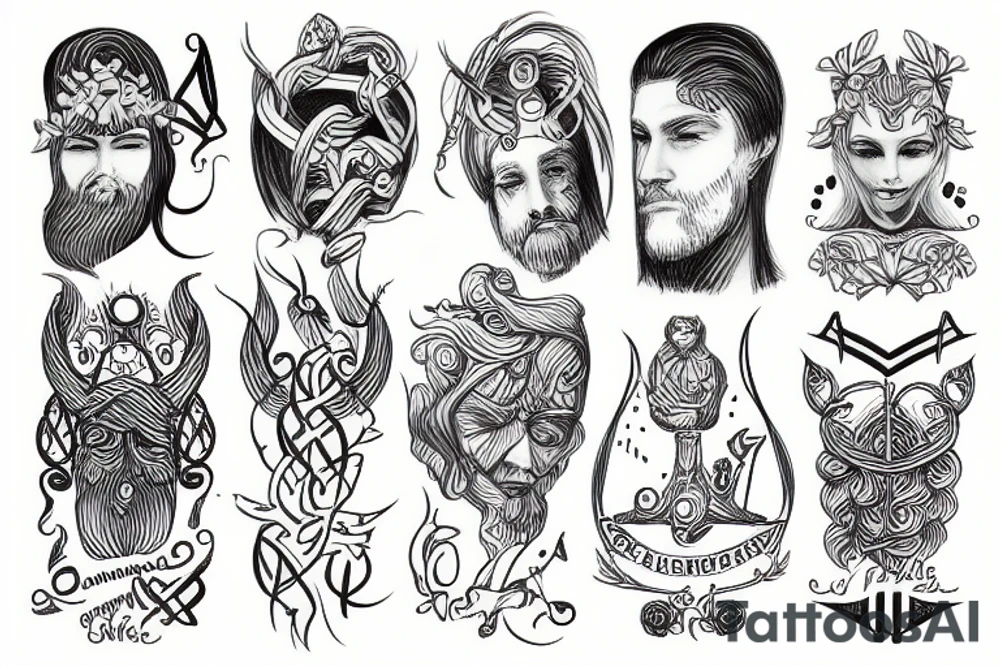 Scandinavian God tattoo idea