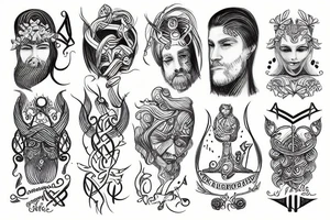 Scandinavian God tattoo idea