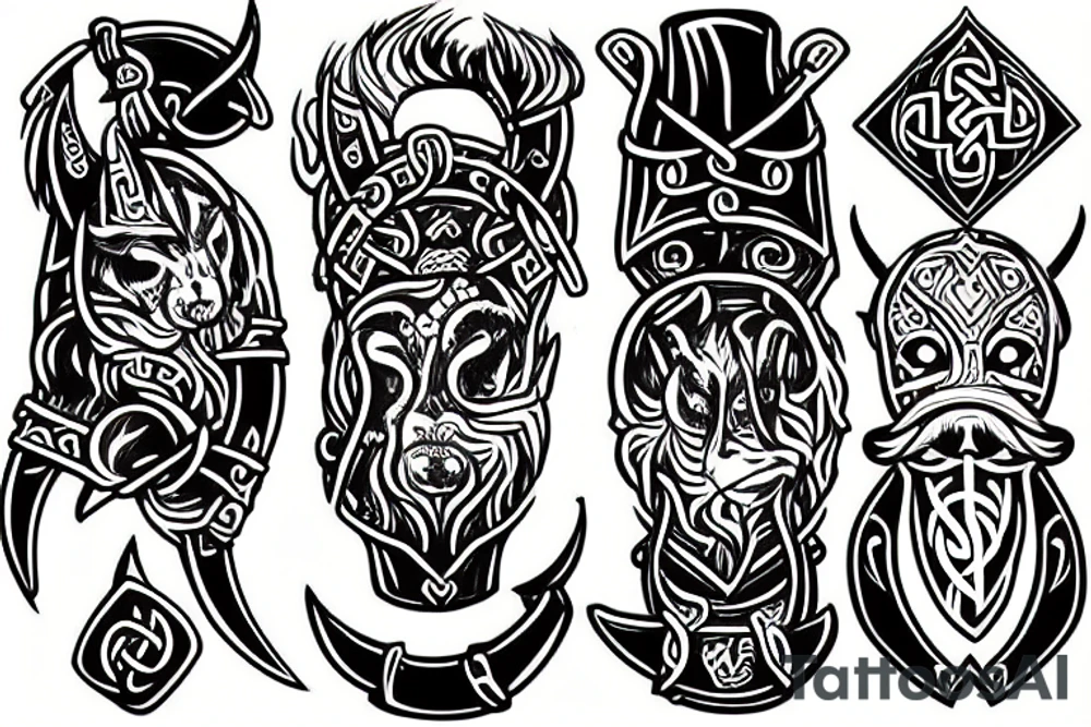 VIKING DOG tattoo idea