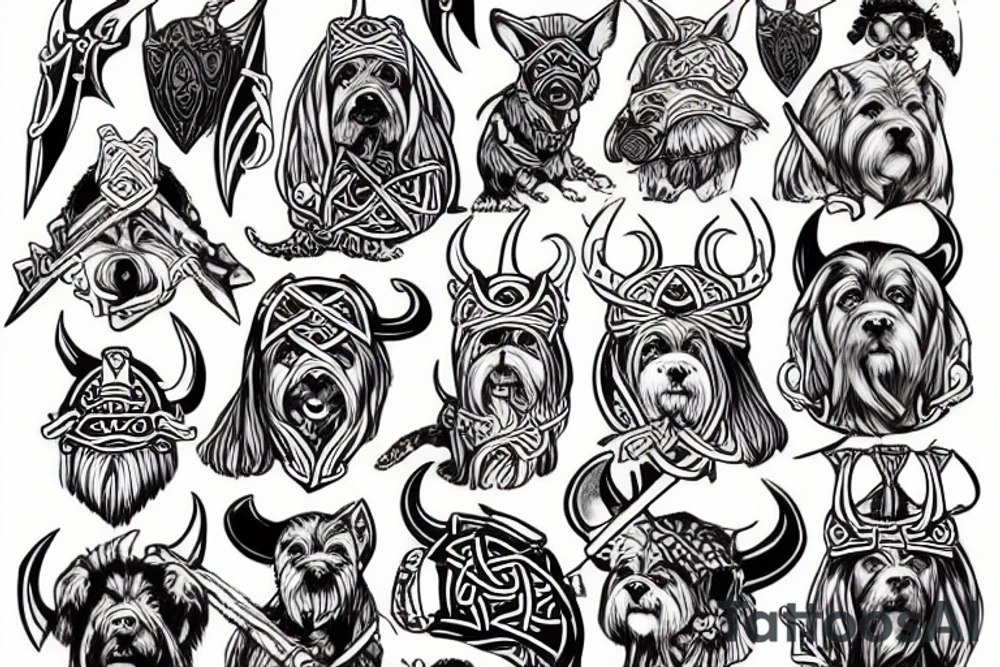 VIKING DOG tattoo idea