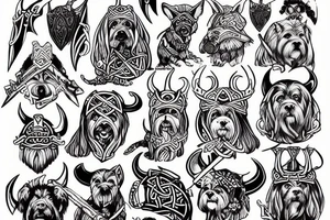 VIKING DOG tattoo idea