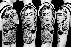 tiger shaped like Korean peninsula tattoo idea
